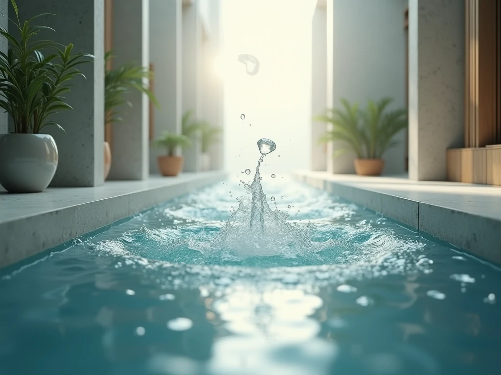 Abstract gradient suggesting calm water movement over cream tones